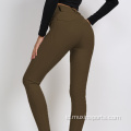 Brown Full Seat Silicone Woman Equestrian Breeches celana ketat